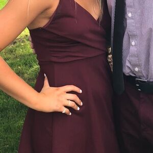 Tobi Burgundy Mini Dress